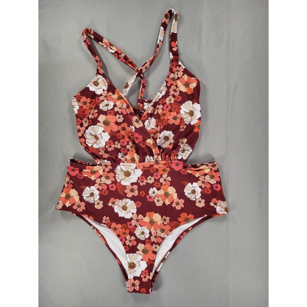 Cupshe Olivia Floral Cutout One Piece Swimsuit - Size 1X - NWT